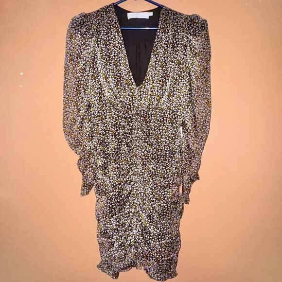 ASTR The Label Black Floral Lace Puffy Sleeve Dress - Small - Picture 1 of 10